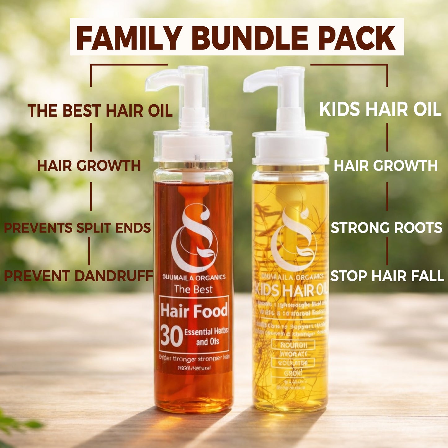 Family Bundle Pack – The Best Hair Oil & Kids Hair Oil